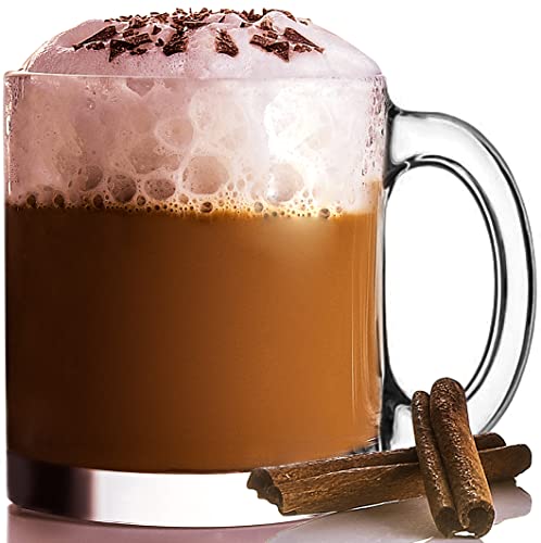 6 Pack Glass Coffee Infusion Mugs with Handle (4 Count)
