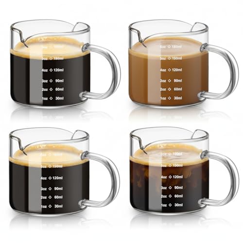 4 Pcs 6oz 180ml Espresso Cups (4 Count)