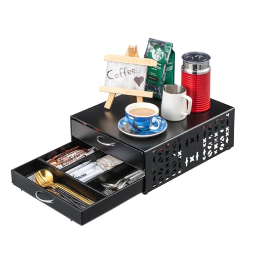 for Vertuo Pod Holder Coffee Accessories Organizar for Nespresso Pod Storage Large Capacity Fits All Size Coffee Station for Coffee Bar