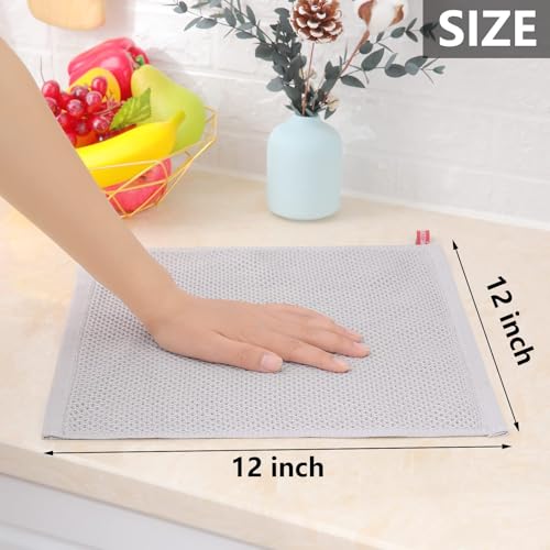 100% Cotton Waffle Weave Kitchen Dish Cloths 18 (18 Count)