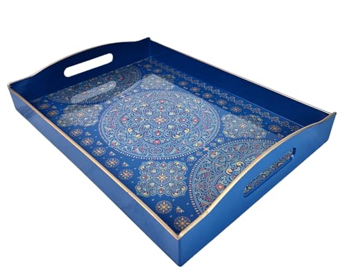 Boho Blue Decorative Tray
