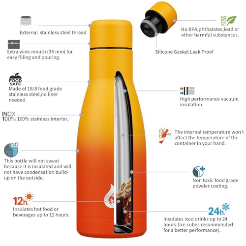 12 oz Small Water Bottle