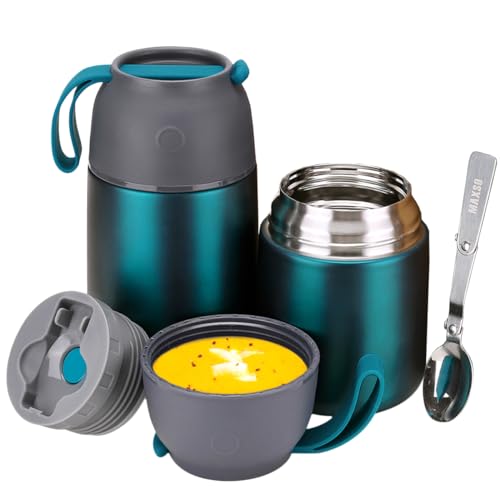 Insulated Thermo Food Jar for Hot & Cold Food for Kids Adult (2 Count)