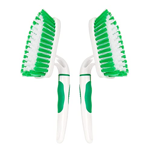 2 Pack Scrub Brush for Cleaning with Long Handle (2 Count)