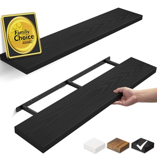 Black Floating Shelves 47.2in