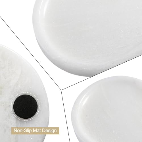 African Natural White Marble Decorative Tray