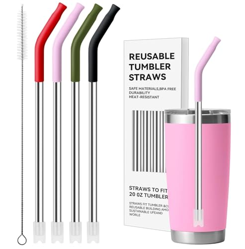 Stainless Steel Straws for 20 oz YETI Tumbler (4 Count)