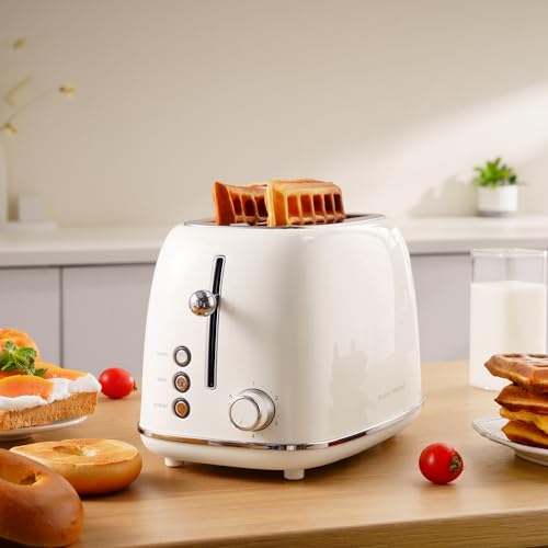 2 Slice Toaster Retro Stainless Steel with Bagel