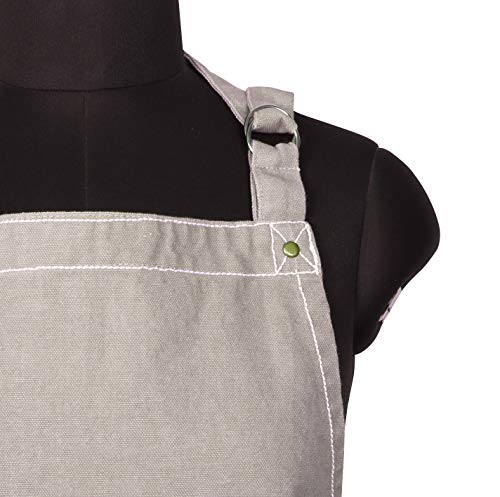 Cotton Solid Aprons for Women with Pocket