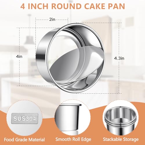 4 Inch Cake Pans (4 Count)