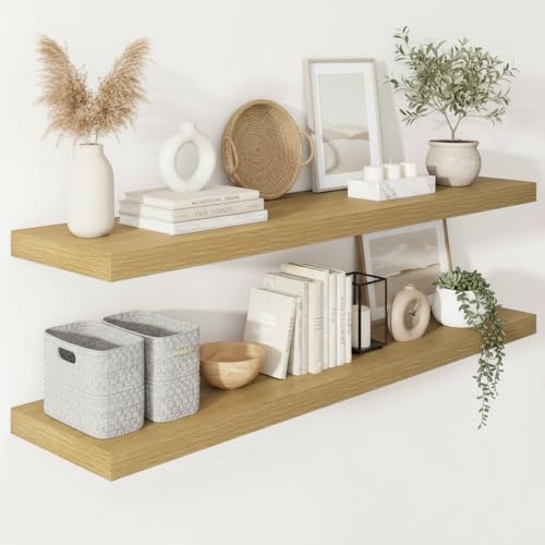 Deep Floating Shelves 48x12” Set of 2 (2 Count)