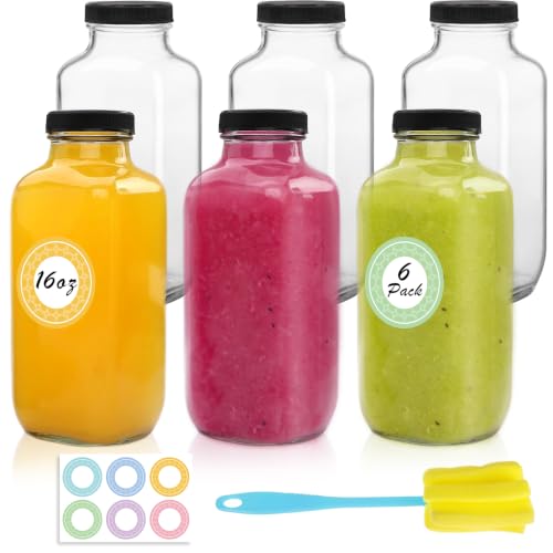 Glass Juice Bottles with Lids