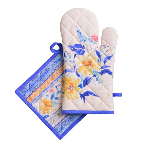 100% Cotton Oven Mitt & Pot Holder Set (2 Count)