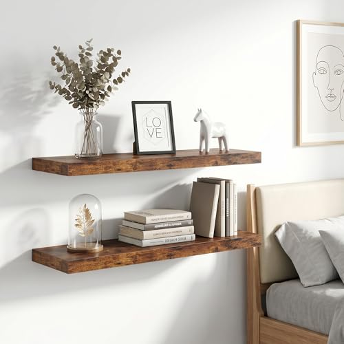 48 Inch Floating Shelves Wall Mounted for Display (2 Count)