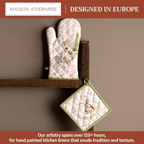 100% Cotton Oven Mitt & Pot Holder Set