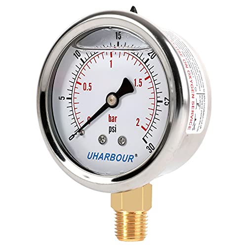 Glycerin Pressure Gauge 30psi