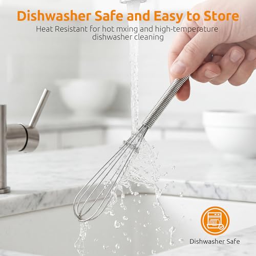 Small Mini Whisks for Cooking (2 Count)