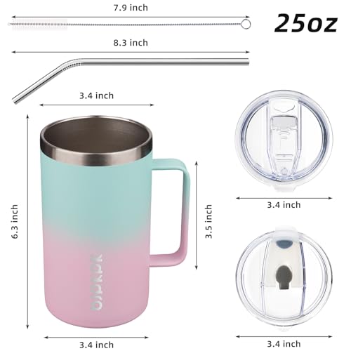 25oz Insulated Coffee Mug with Handle