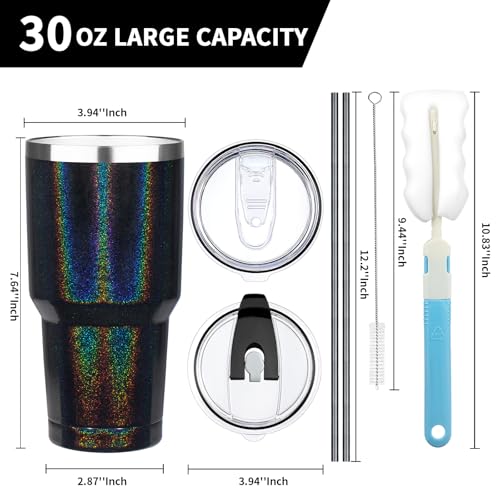 30 oz Tumbler with Lids and Straws