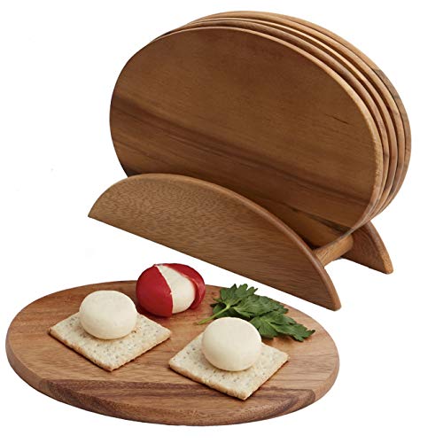 Woodard & Charles 6 Acacia Wood Serving Boards w (10 Count)