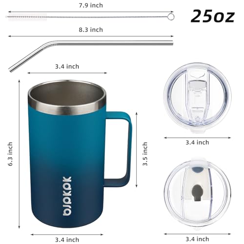 25oz Insulated Coffee Mug with Handle