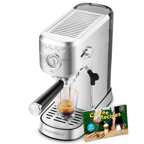 PFAS Free Espresso Machine with Milk Frother Steam Wand