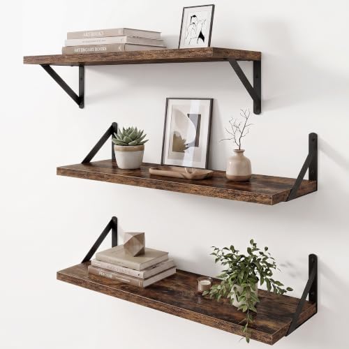 Wall Mounted Floating Shelves Set of 3