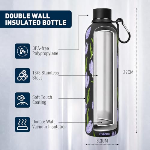 25oz Metal Water Bottle for Travel with Clip