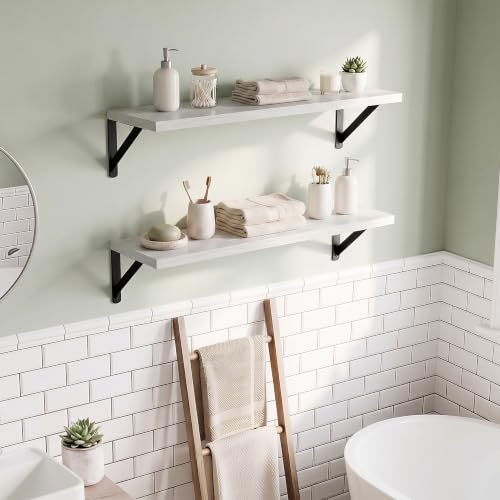Wall Mounted Floating Shelves Set of 2 (2 Count)