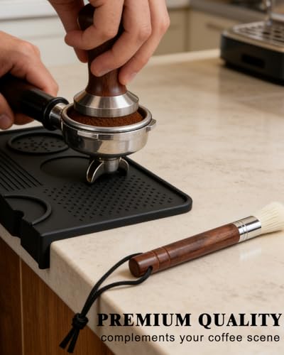 1+1 PACK Coffee Espresso Matt for Counter with Bristle Brush
