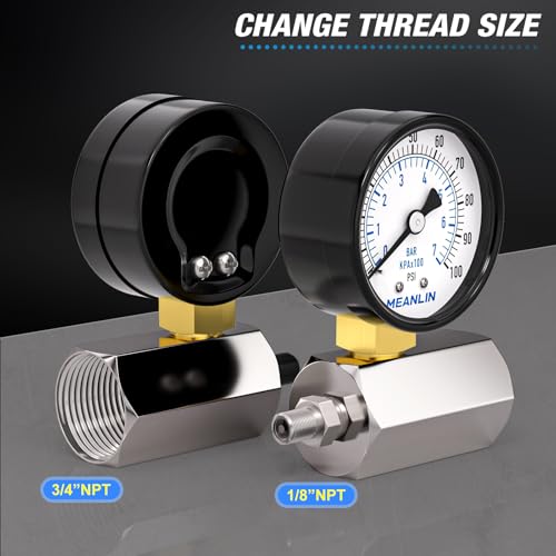0~100Psi 2" Steel Double Graduated Air Test Pressure Gauges
