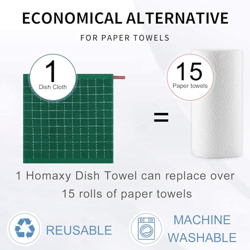 100% Cotton Terry Kitchen Dish Cloths (8 Count)