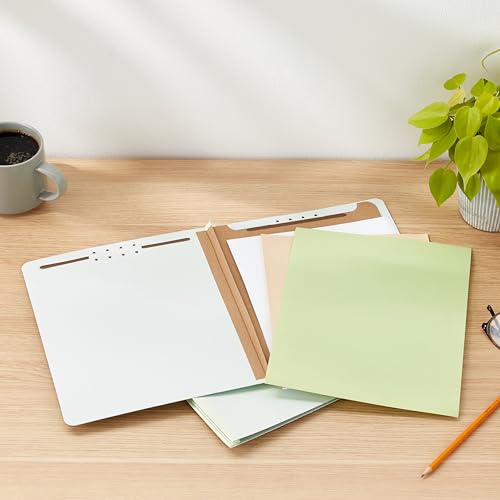 Sturdy Pressboard Classification File Folders with Fasteners (10 Count)