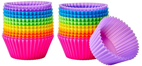 Reusable Non Stick Silicone Baking Cups (24 Count)