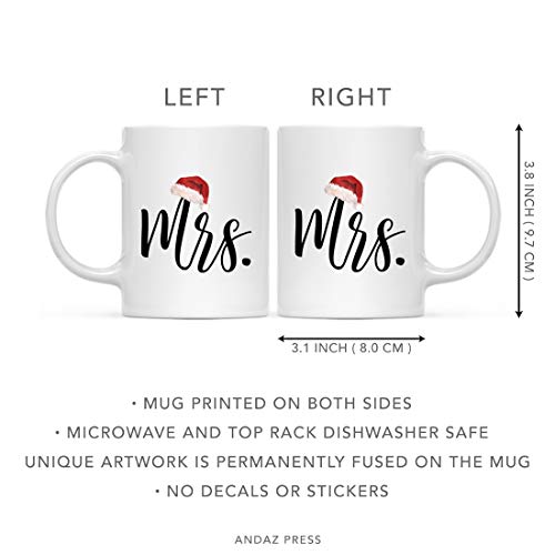 Christmas Winter Holiday 11oz. Coffee Mug Couples Mr. Mrs (2 Count)