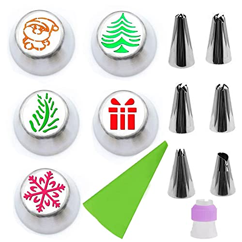 Christmas Piping Bags and Tips Set (2 Count)