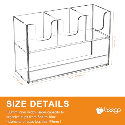 4 Compartment Cup Holder for Countertop