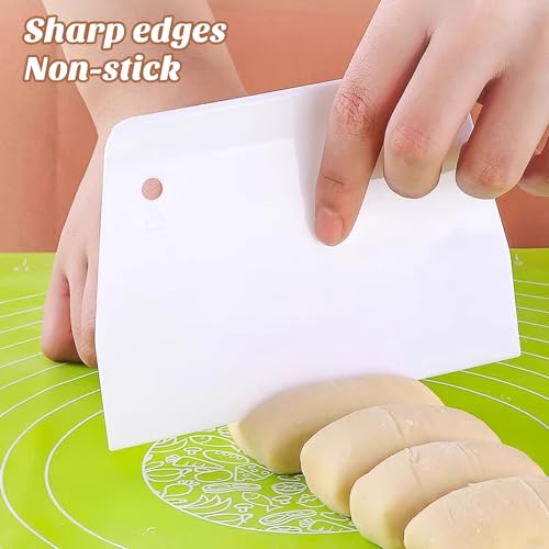 2Pcs Cake Scraper Set Baking Scraper and Smoother Tool for Cake Decorating Food (2 Count)
