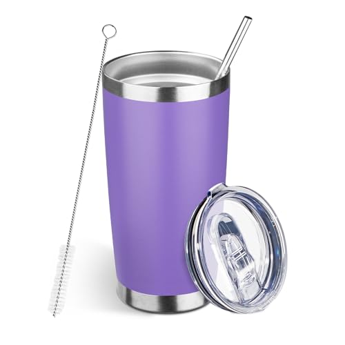DIW 20oz Insulated Tumbler Travel Coffee Mug with Lid Straw