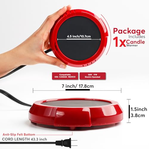 Large Candle Warmer Plate Safely Releases Scents Without a Flame (80 Count)