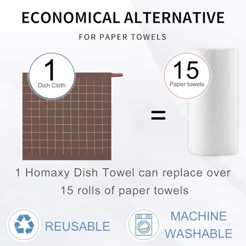 100% Cotton Terry Kitchen Dish Cloths (6 Count)