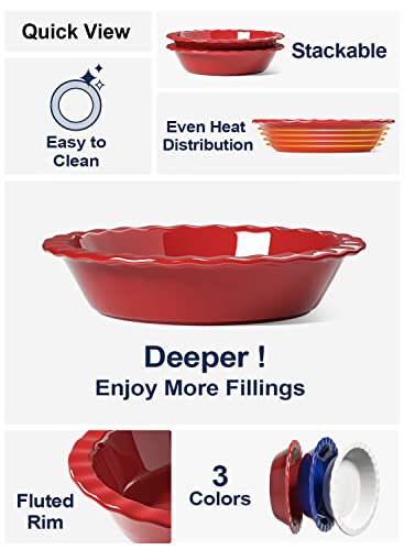 Ceramic Pie Pans for Baking (2 Count)