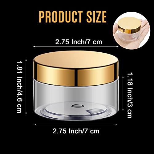 4 Pcs Plastic Jars Wide Mouth with Lids