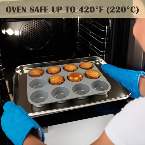12 Cups Silicone Mini Muffin Pan Set (2 Count)