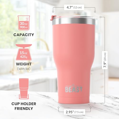 Beast 30 oz Tumbler Stainless Steel Vacuum Insulated Coffee Ice Cup Double Wall Travel Flask