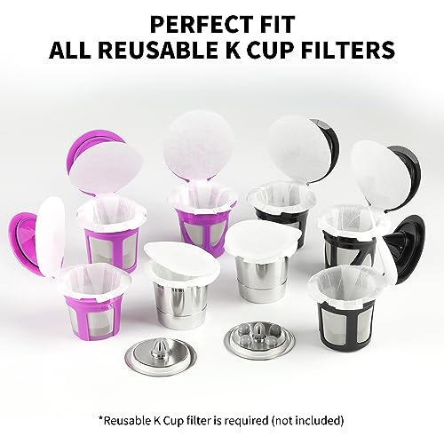 200ct Disposable K Cup Coffee Filters with Genius Lid (200 Count)
