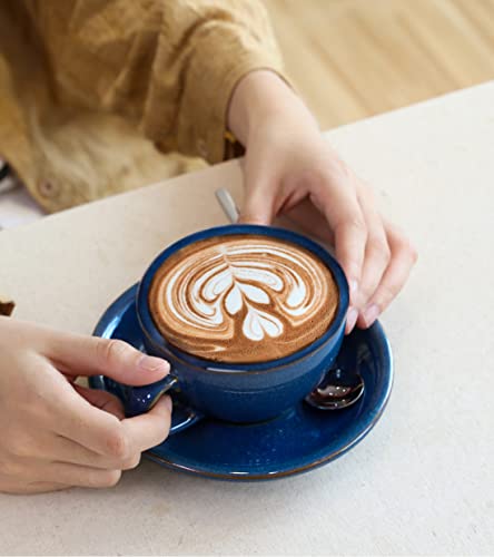 8 oz Cappuccino Cups with Saucers (4 Count)