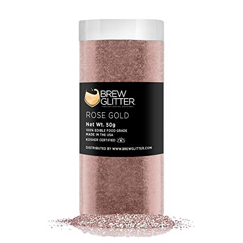 Rose Gold Brew Glitter Edible Glitter for Drinks