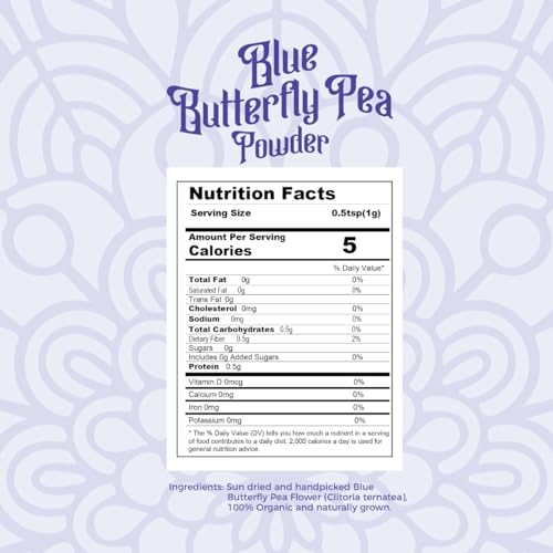 Pure Butterfly Pea Flower Powder (4 Ounce)
