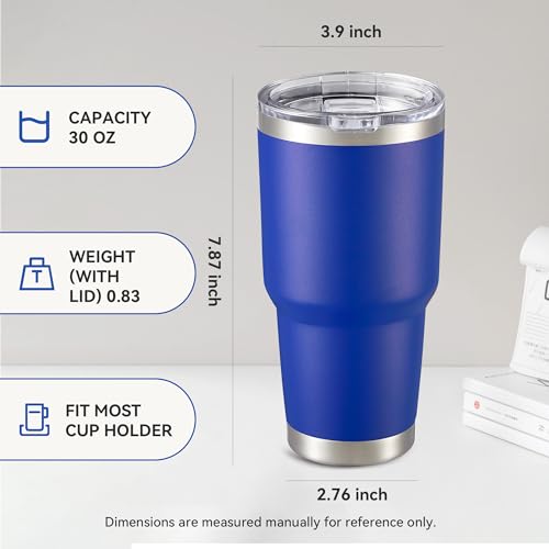 30 oz Tumbler with Lid Stainless Steel Tumblers Bulk (4 Count)